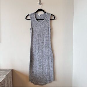 ARITZIA-WILFRED Free Bruni in Heathered Grey Midi Jersey Knit Dress (Size:Small)